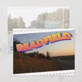Readfield, Wisconsin boerderij Briefkaart (Voorkant / Achterkant)