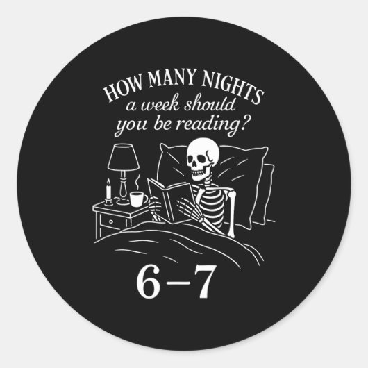 Reading 67 Meme Englieacher Funny 67 Book Lover Hu Ronde Sticker (Voorkant)