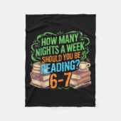 Reading 67 Meme Englieacher Funny 67 Librarian Fleece Deken (Voorkant)