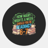 Reading 67 Meme Englieacher Funny 67 Librarian Ronde Sticker (Voorkant)