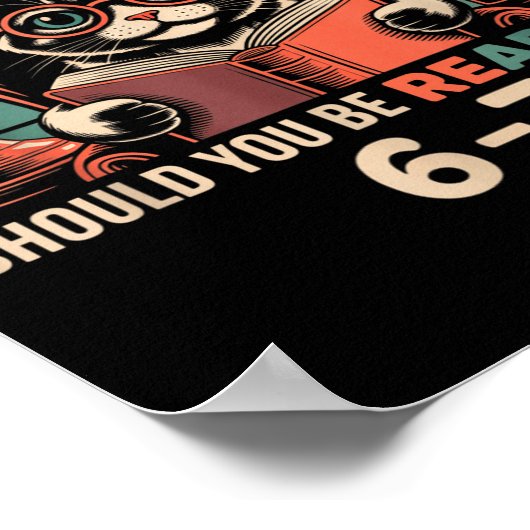 Reading 67 Meme Englieacher In Funny 67 Retro Cat  Poster (Hoek)