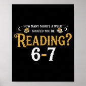 Reading 67 Meme Teacher School Librarian Englieach Poster (Voorkant)