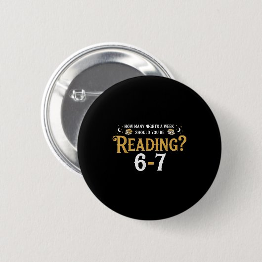 Reading 67 Meme Teacher School Librarian Englieach Ronde Button 5,7 Cm (Voorkant /achterkant)