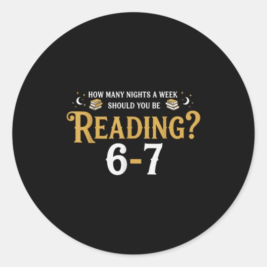 Reading 67 Meme Teacher School Librarian Englieach Ronde Sticker (Voorkant)
