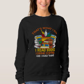 Reading adventure book readers apparel funny quote trui (Voorkant)