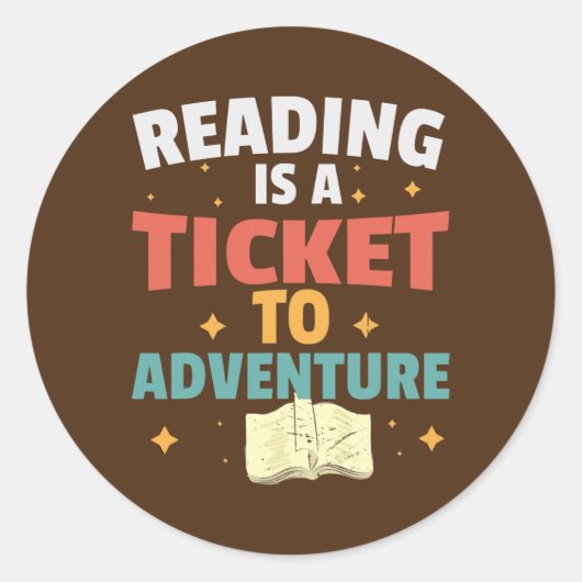 Reading Adventure Library Student Teacher Book Ronde Sticker (Voorkant)