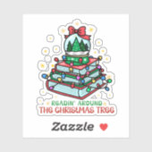 Reading Around the Christmas Tree  Sticker (Vel)