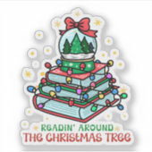Reading Around the Christmas Tree  Sticker (Voorkant)