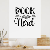 Reading Art Book Nerd Poster (Keuken)