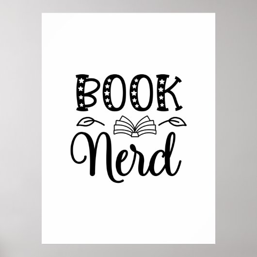 Reading Art Book Nerd Poster (Voorkant)