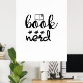Reading Art Book Nerd Poster (Thuiskantoor)