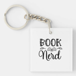 Reading Art Book Nerd Sleutelhanger