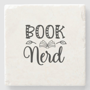 Reading Art Book Nerd Stenen Onderzetter