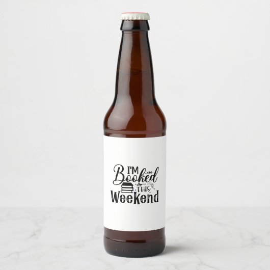 Reading Art I'm Booked This Weekend Bier Etiket (Voorkant)
