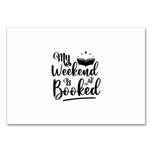 Reading Art My Weekend Is All Booked Kaart (Voorkant)