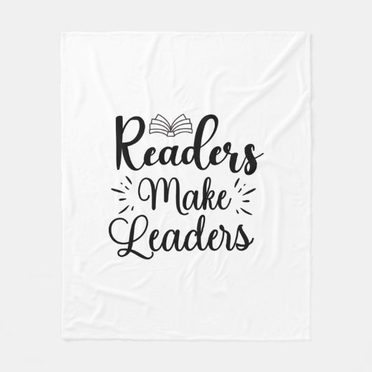 Reading Art Readers Make Leaders Fleece Deken (Voorkant)