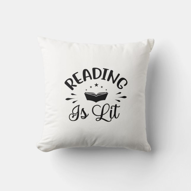 Reading Art Reading Is Lit Kussen (Voorkant)