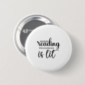 Reading Art Reading Is Lit Ronde Button 5,7 Cm (Voorkant /achterkant)
