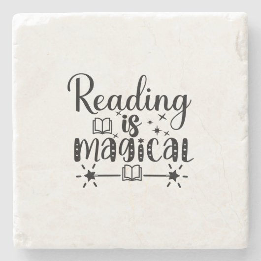 Reading Art Reading Is Magical Stenen Onderzetter (Voorkant)