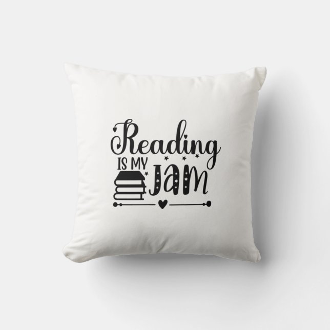 Reading Art Reading Is My Jam Kussen (Voorkant)