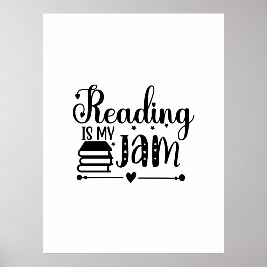Reading Art Reading Is My Jam Poster (Voorkant)