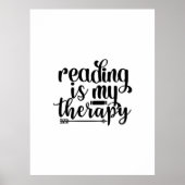 Reading Art Reading Is My Therapy Poster (Voorkant)