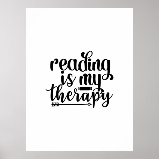 Reading Art Reading Is My Therapy Poster (Voorkant)
