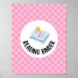 reading binder title insert page  poster