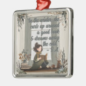 Reading Book Club Christmas Metal Ornament (Links)