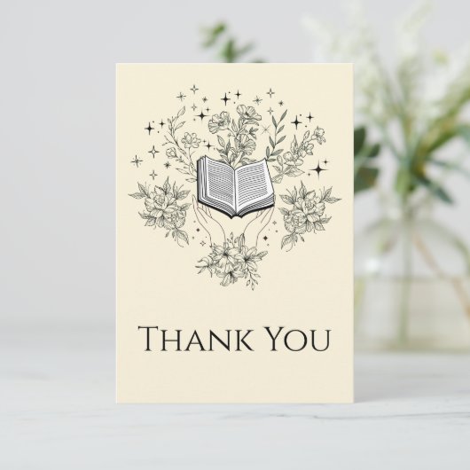 Reading Books Books Lover Bedankkaart (Staand voorkant)