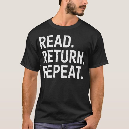Reading Books Librarian Reader School Read Return  T-shirt (Voorkant)
