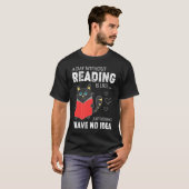 Reading Cat Cat Cool Book Worm T-shirt (Voorkant volledig)