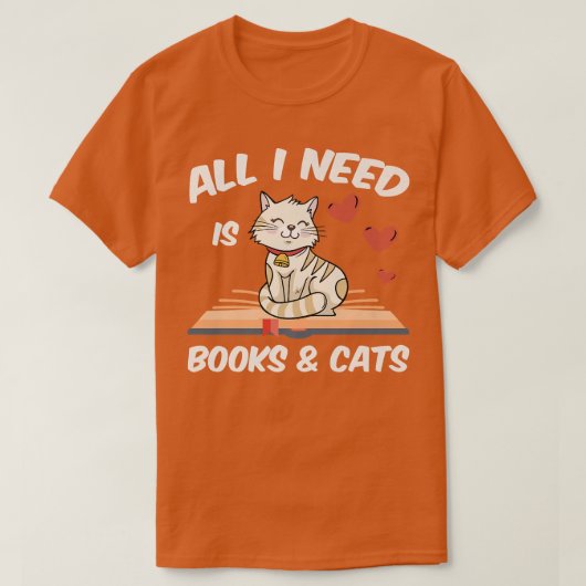 Reading Cat Funny Book Lover Animals Kitten Smart T-shirt (Design voorkant)