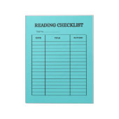 READING CHECKLIST NOTITIEBLOK (Linkerzijde)