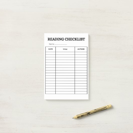 reading checklist post-it® notes (Op bureau)