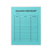 Reading Checklist Tracker Notitieblok (Linkerzijde)