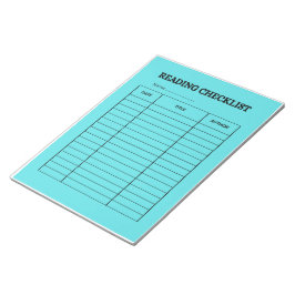 Reading Checklist Tracker Notitieblok