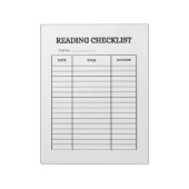 Reading Checklist Tracker Notitieblok (Linkerzijde)