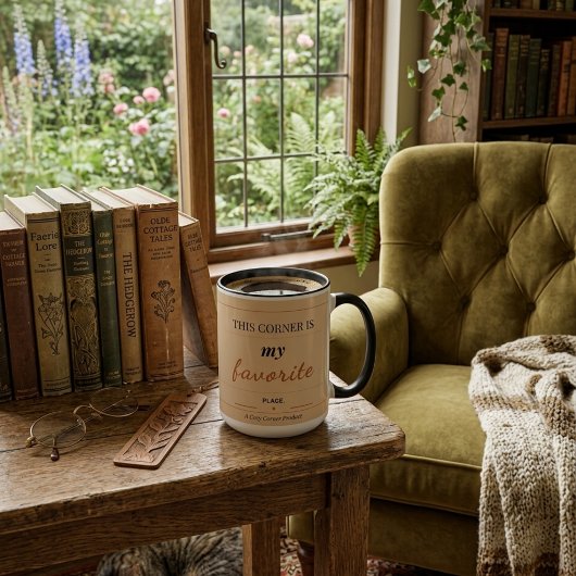 Reading Corner Cozy Drinking Mug Tweekleurige Koffiemok