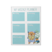 Reading Dog Kid Weekly Planner Notepad Notitieblok (Linkerzijde)