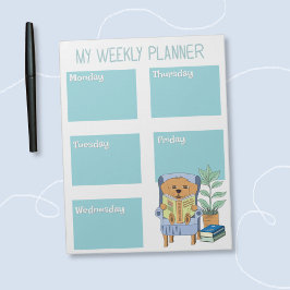 Reading Dog Kid Weekly Planner Notepad Notitieblok