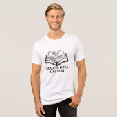 Reading Feels Like Rest | Book & Floral Illustrati Tri-Blend Shirt (Voorkant volledig)