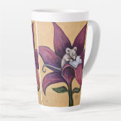 Reading Flower latte mug Latte Mok (Rechterhoek)