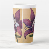 Reading Flower latte mug Latte Mok (Voorkant)