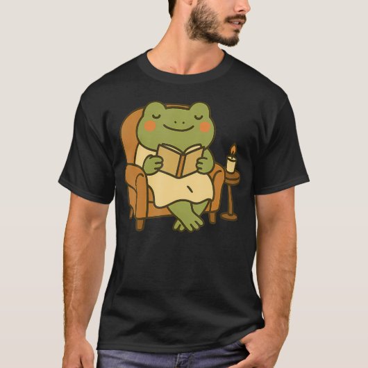 Reading Frog Cozy Evening Calm T-shirt (Voorkant)