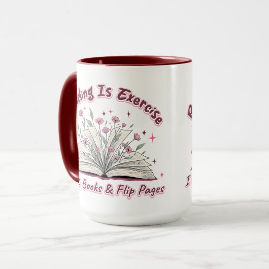 Reading Is Exercise....  Mok (Voorkant links)