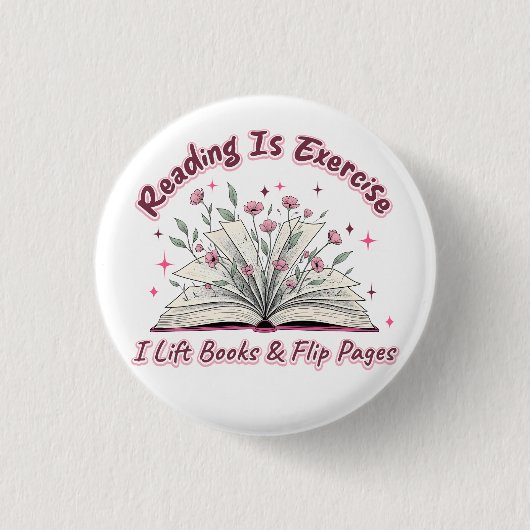 Reading Is Exercise.... Ronde Button 3,2 Cm (Voorkant)
