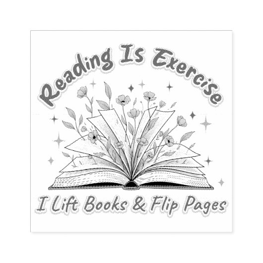 Reading Is Exercise....  Rubberstempel (Afrduk)