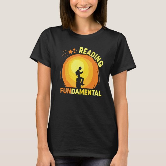 Reading Is Fundamental Geeky Bookworm Poetry Liter T-shirt (Voorkant)