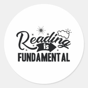 Reading is fundamental ronde sticker